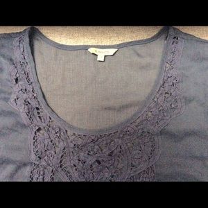 RW&CO navy lace top sz L